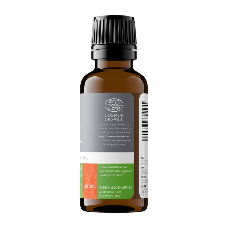 Organic Lemongrass Essential Oil (Cymbopogon citratus) — 30ml