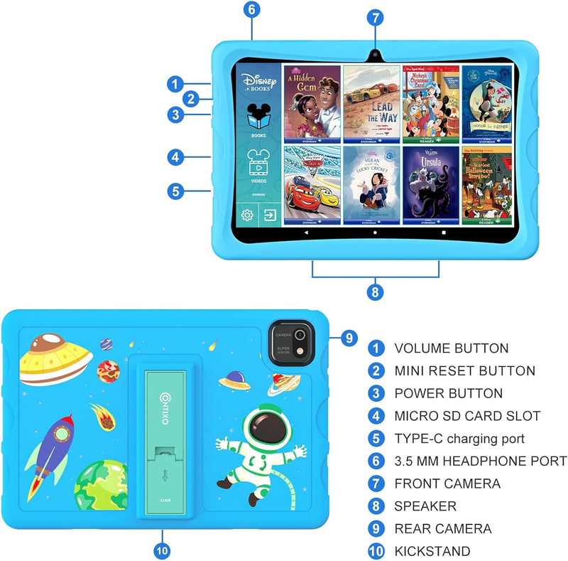 Contixo K103 Kids Tablet 10″ HD, 32GB Android Tablet with Parental Controls