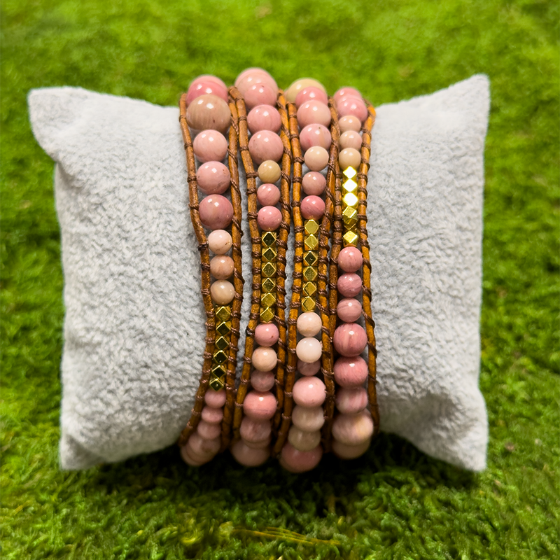 Exquisite Rosy Serenity Rhodochrosite Bracelet nurturing well-being with elegant style