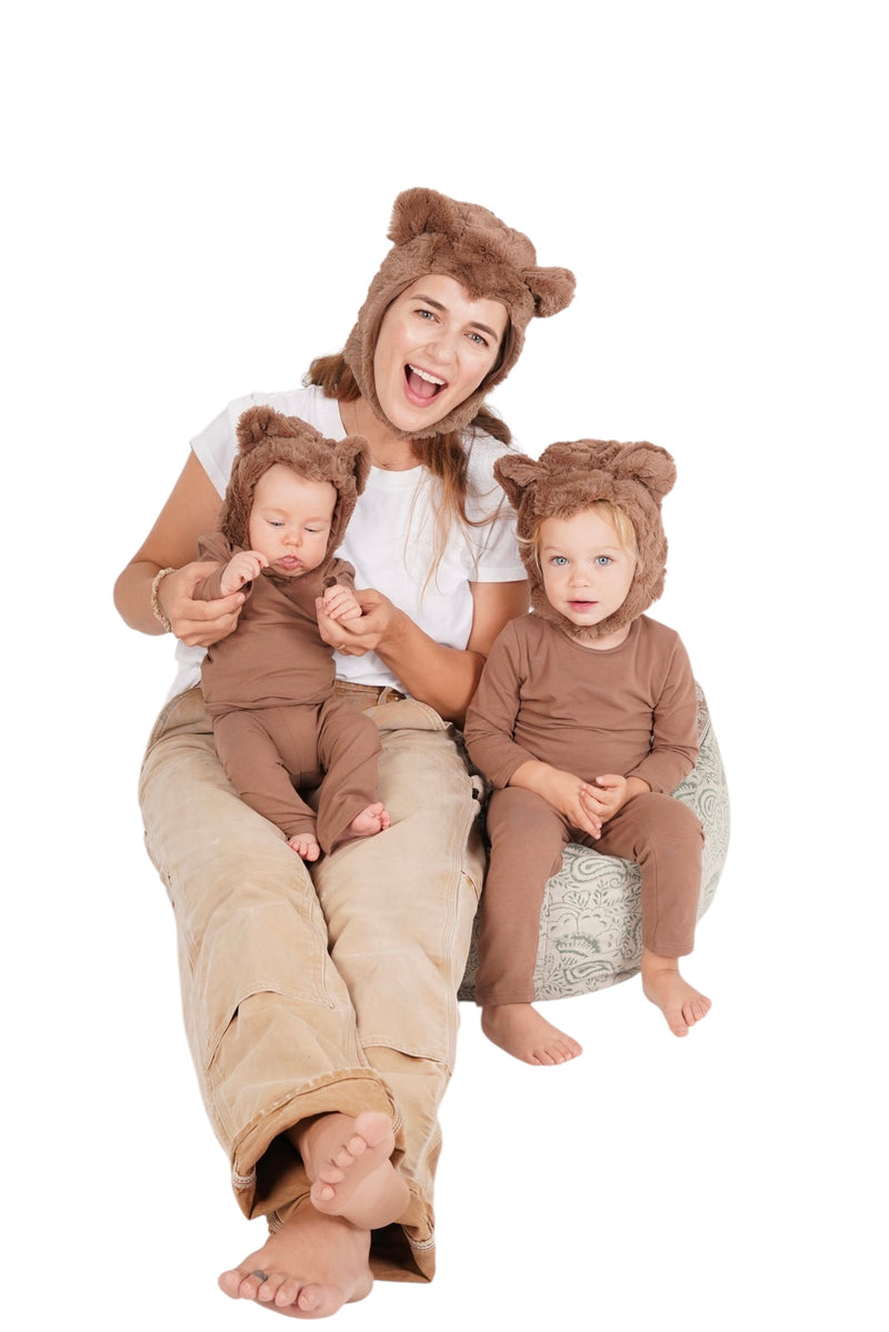 bear costume, baby bear costume, bear family costume, kids teddy bear costume, mama bear, papa bear, baby bear, Halloween costume, teddy bear pajamas, Adult Bear Hat – Cozy Animal Costume Accessory Band of the Wild