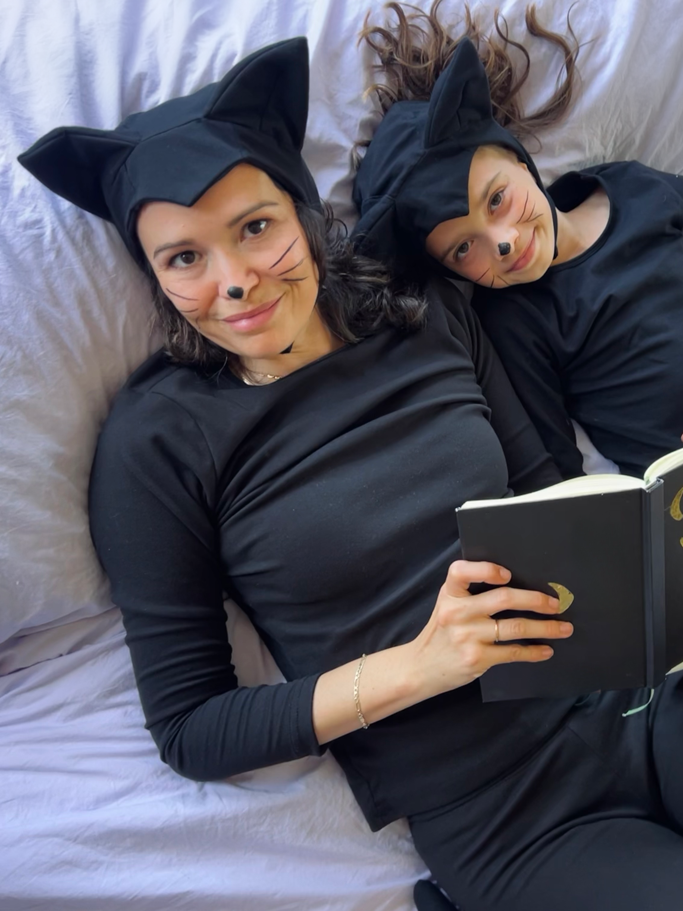 Mommy and me cat hats, adult cat costume, matching family Halloween cat costumes, sustainable costumes, cotton cat costume, Adult Cat Hat and Tail – Cozy Costume Accessory & Pretend Play Band of the Wild