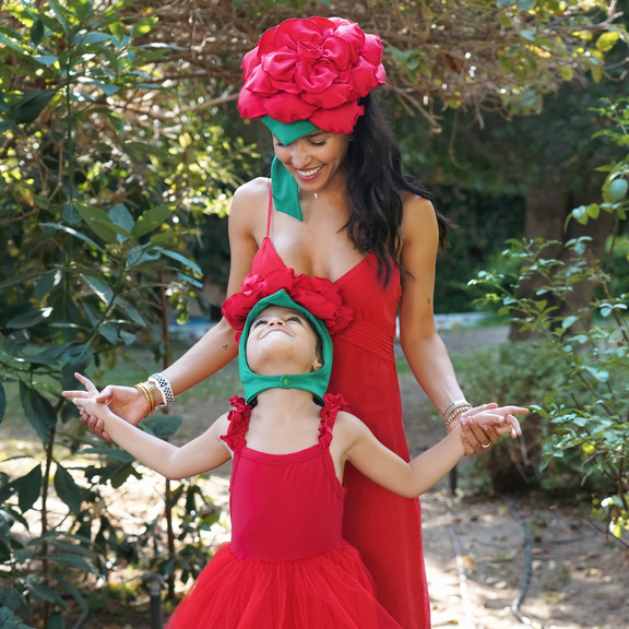 Rose hat for women, flower fairy, fairy costume women, rose costume, mommy and me costume, Adult Rose Hat – Cozy Costume Accessory Pretend Play Band of the Wild