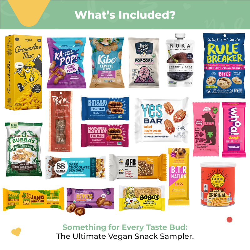 Adult Vegan Snacks Gift Basket – Healthy Treats Variety Pack by Bunny James Boxes