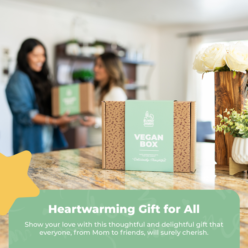 Adult Vegan Snacks Gift Basket – Healthy Treats Variety Pack by Bunny James Boxes