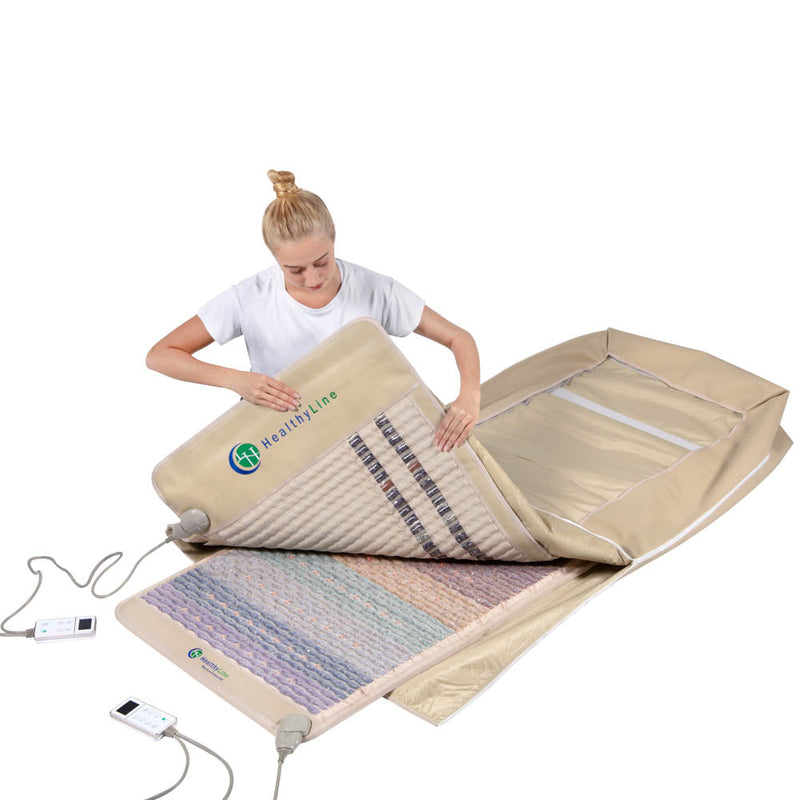 Rainbow Chakra 360 Wrap Set Mat 74” x 28” promoting energy balancing and enhanced circulation