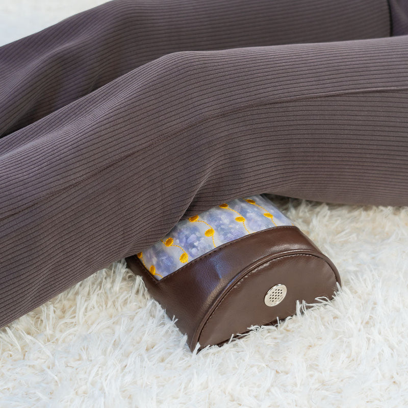 Soft and warm amethyst bolster for neck tension relief