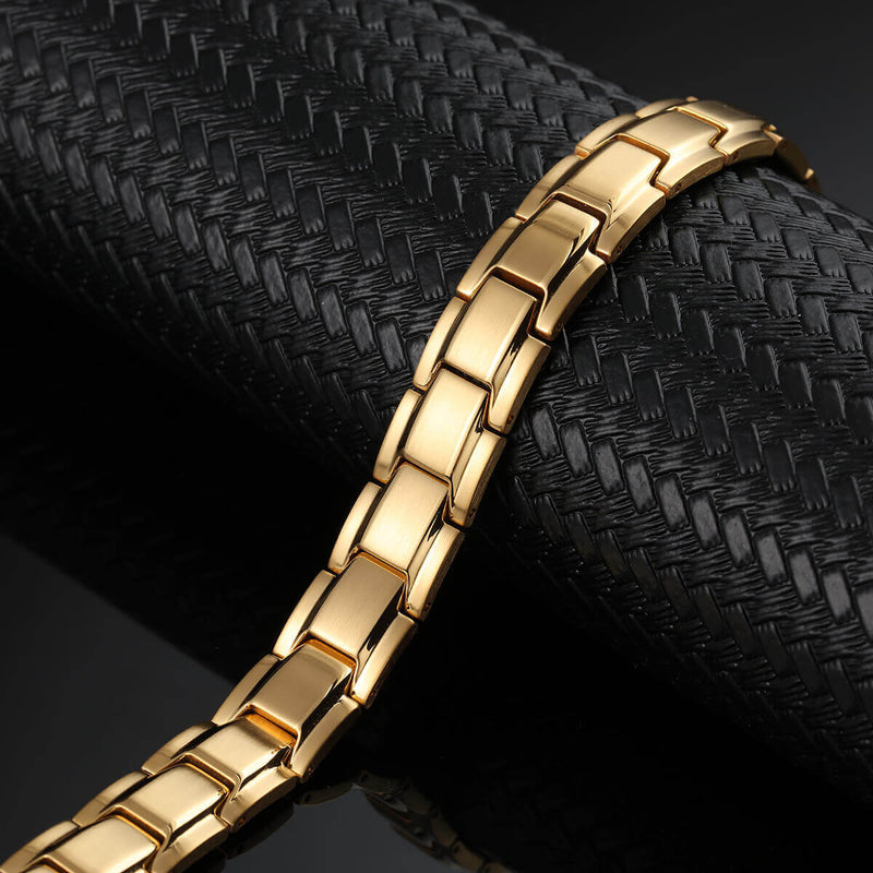 Stainless Steel Magnetic/Energy Bracelet 4-in-1 in 4 Colors (Model B001M) for Health and Wellness Benefits