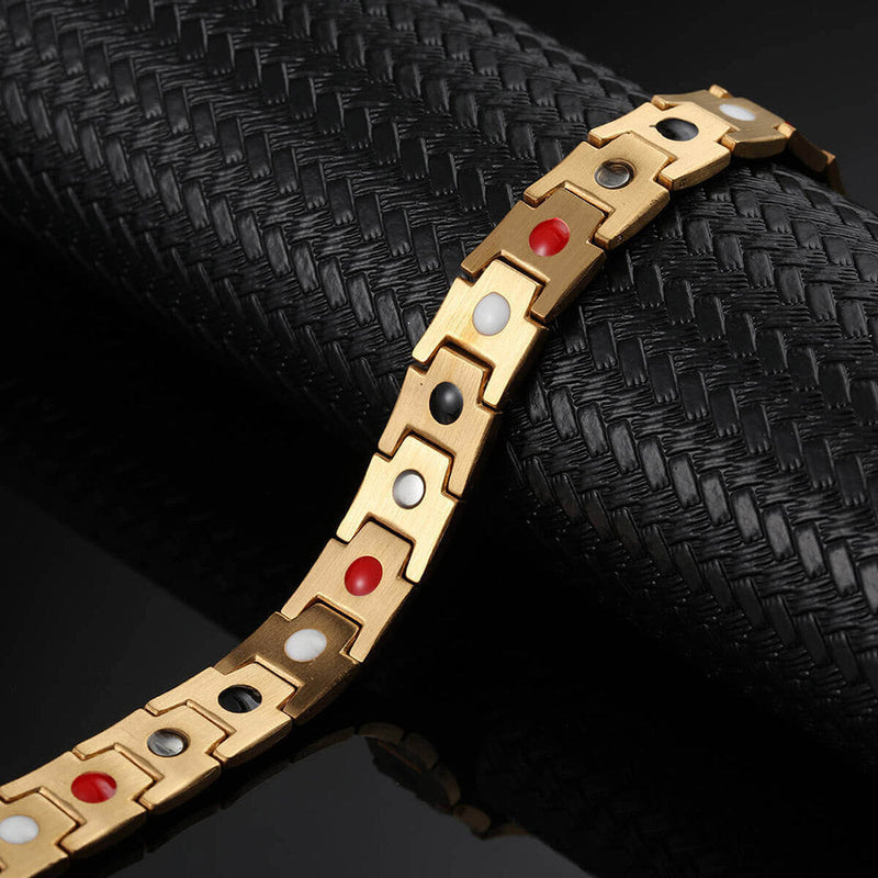 Stainless Steel Magnetic/Energy Bracelet 4-in-1 in 4 Colors, Model B001M