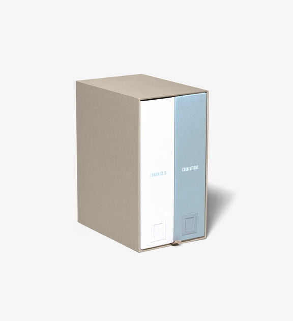 Closed three quarter view of a sky baby deluxe keepsake box.