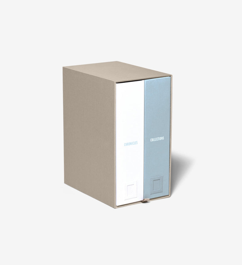 Closed three quarter view of a sky baby deluxe keepsake box.