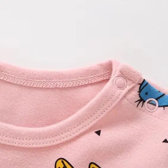 Baby Cactus & Dot Pattern Long Sleeves O-Neck Cotton Jumpsuit, MyKids-USA®, Baby & Toddler Sleepwear, MyKids-USA -  -  -  -  -  -  - 