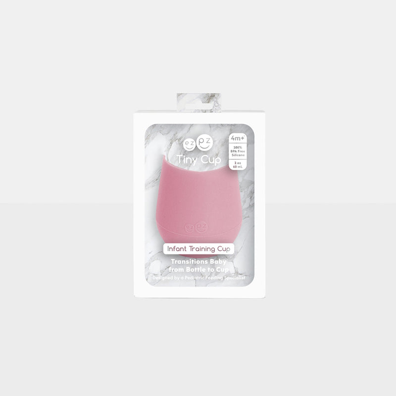 The Tiny Cup in Blush by ezpz / Open-Top, Silicone Drinking Cup for Babies #color_blush
