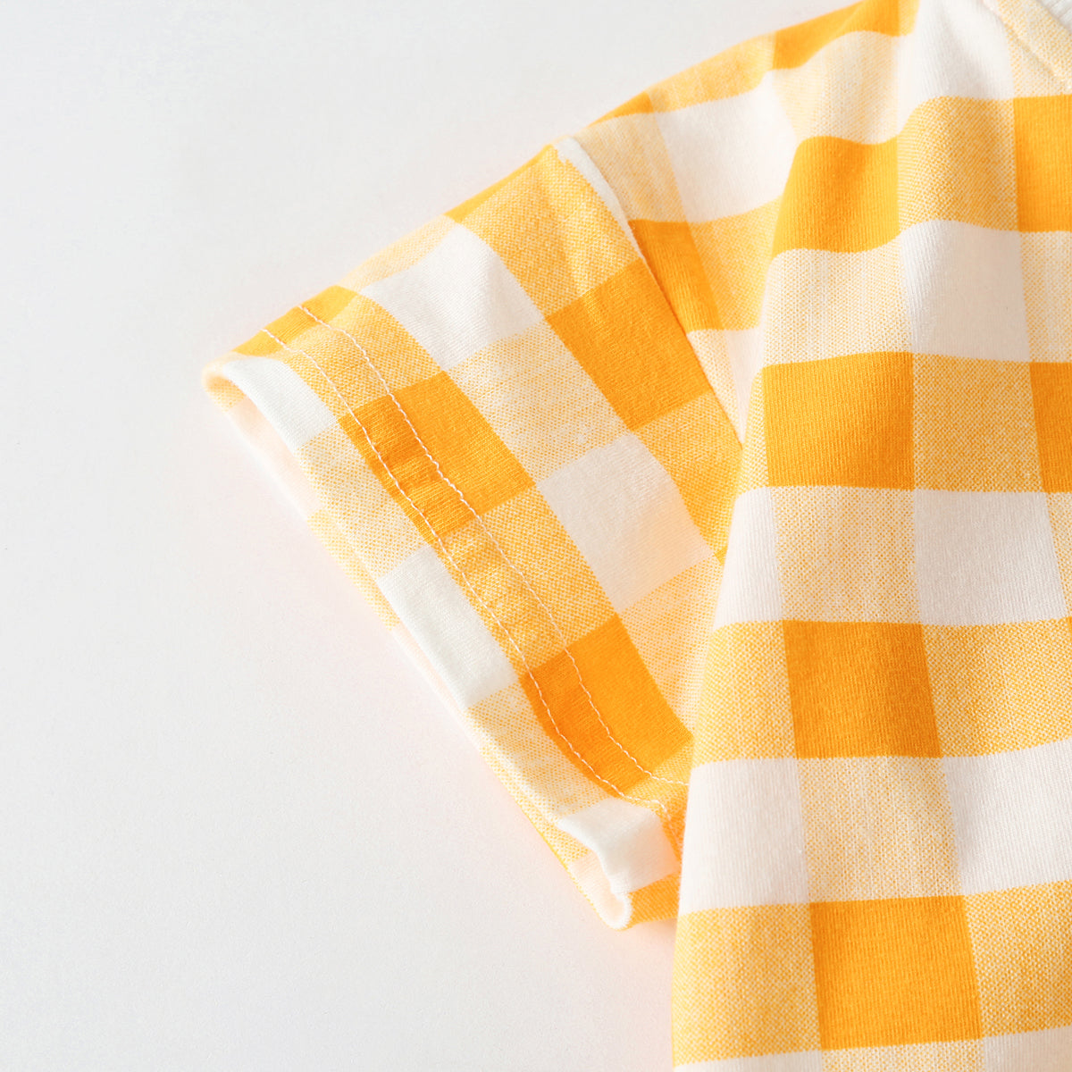 Baby 1pcs Plaid & Heart Pattern Tee Combo Shorts Simply Style Sets, MyKids-USA®, Baby & Toddler Outfits, MyKids-USA / Baby 1pc Plaid & Heart Pattern Tee Combo Shorts Simply Style Sets MyKids USA