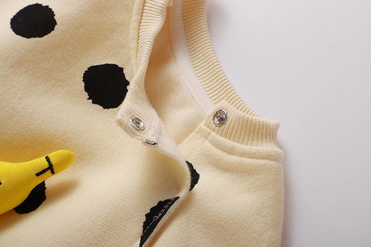 Baby 1pcs Striped & Dot Pattern Long Sleeved Romper Jumpsuit, MyKids-USA®, Baby & Toddler Sleepwear, MyKids-USA / Baby 1pc Striped & Dot Pattern Long Sleeved Romper Jumpsuit MyKids USA