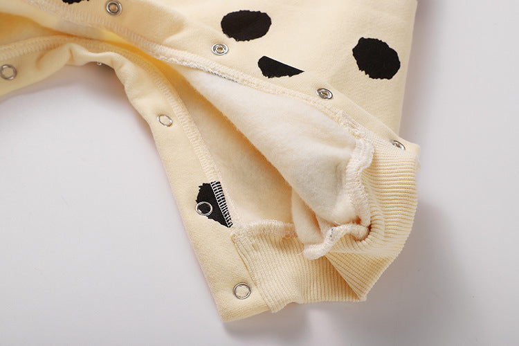 Baby 1pcs Striped & Dot Pattern Long Sleeved Romper Jumpsuit, MyKids-USA®, Baby & Toddler Sleepwear, MyKids-USA / Baby 1pc Striped & Dot Pattern Long Sleeved Romper Jumpsuit MyKids USA