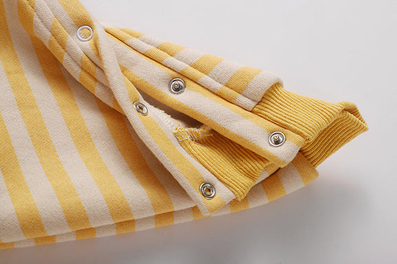 Baby 1pcs Striped & Dot Pattern Long Sleeved Romper Jumpsuit, MyKids-USA®, Baby & Toddler Sleepwear, MyKids-USA / Baby 1pc Striped & Dot Pattern Long Sleeved Romper Jumpsuit MyKids USA