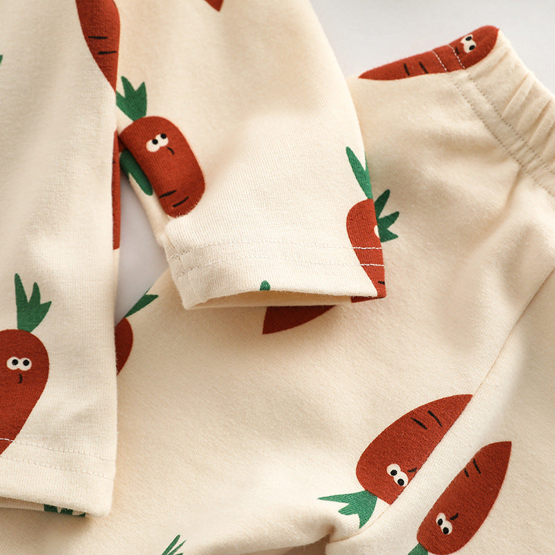 Baby All Over Print Pattern Tops Combo Pants Lovely Sets Home Clothes, MyKids-USA®, Baby & Toddler Outfits, MyKids-USA / Baby All-Over Print Top and Pants Set MyKids-USA