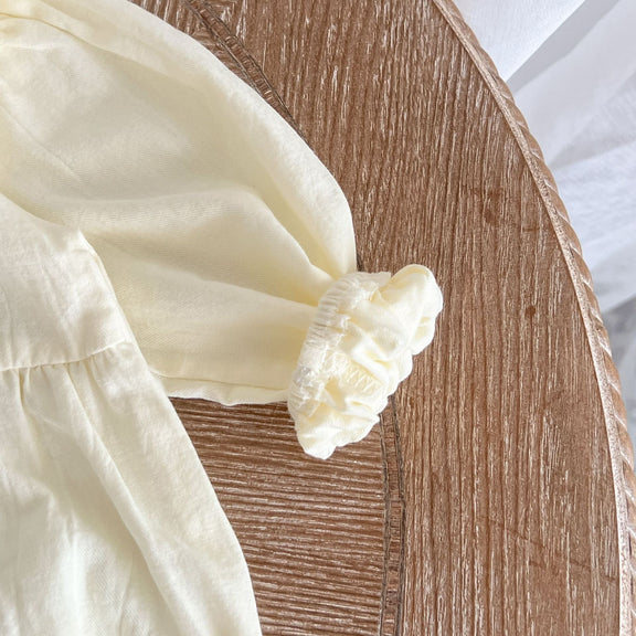 Baby Bear Embroidered Pattern Sailor Collar Long Onesie, MyKids-USA®, Baby One-Pieces, MyKids-USA / Baby Bear Embroidered Sailor Collar Long Onesie MyKids-USA