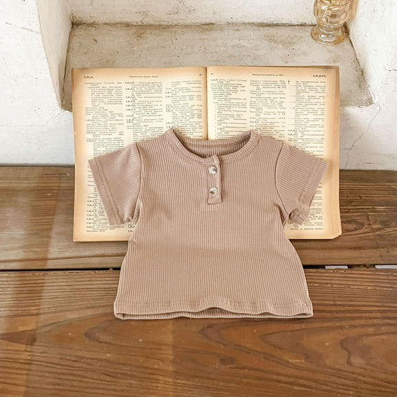 Baby Bear Pattern Strap Overall with Solid Color Shirt Set MyKids-USA