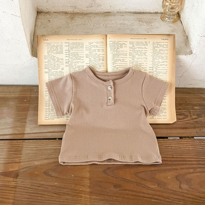 Baby Bear Pattern Strap Overall with Solid Color Shirt Set MyKids-USA