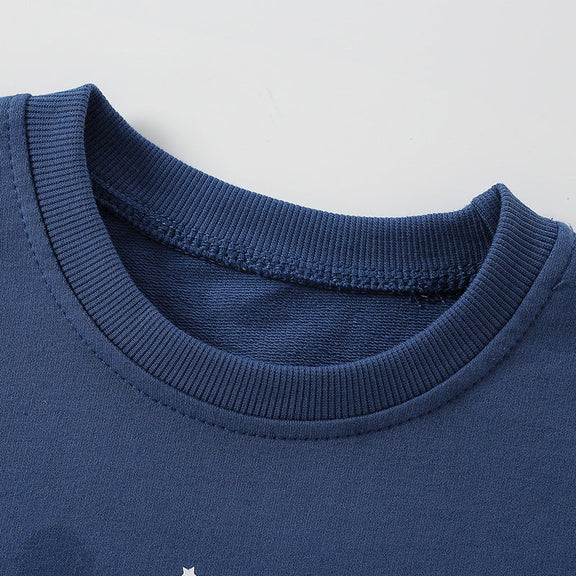 Baby Boy Cartoon Planet Pattern Round Collar Cotton Hoodie, MyKids-USA®, Baby & Toddler Outerwear, MyKids-USA / Baby Boy Cartoon Planet Pattern Round Collar Cotton Hoodie MyKids USA