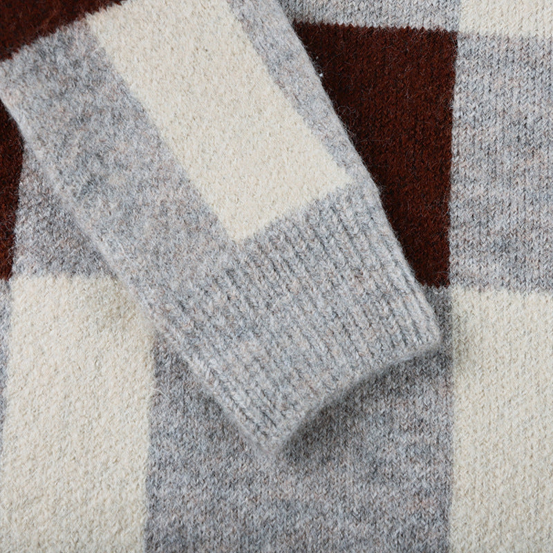 Baby Boy Plaid Graphic O-Neck Long Sleeves Western Classic Sweater, MyKids-USA®, Baby & Toddler Outerwear, MyKids-USA / Baby Boy Plaid Graphic O-Neck Long Sleeves Western Classic Sweater MyKids USA