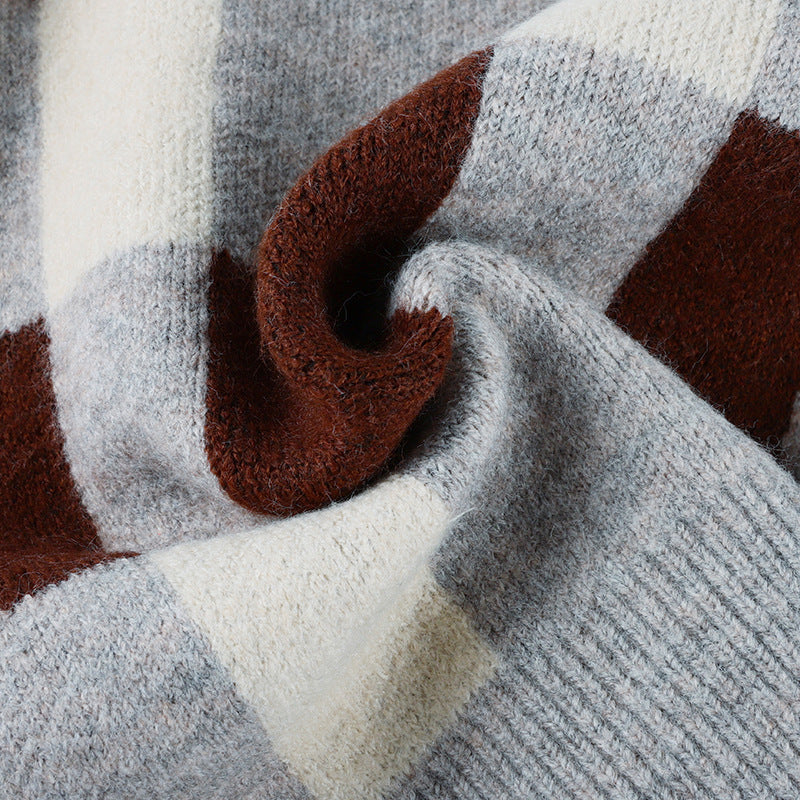 Baby Boy Plaid Graphic O-Neck Long Sleeves Western Classic Sweater, MyKids-USA®, Baby & Toddler Outerwear, MyKids-USA / Baby Boy Plaid Graphic O-Neck Long Sleeves Western Classic Sweater MyKids USA