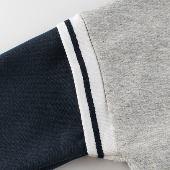 Baby Boy Slogan Pattern False 1-Pieces Design Fleece Hoodies, MyKids-USA®, Baby & Toddler Outerwear, MyKids-USA / Baby Boy Slogan Pattern False 1-Pieces Design Fleece Hoodies MyKids USA