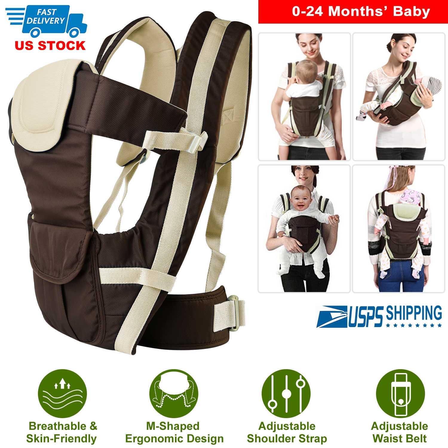 Baby Carrier Breathable Adjustable Wrap
