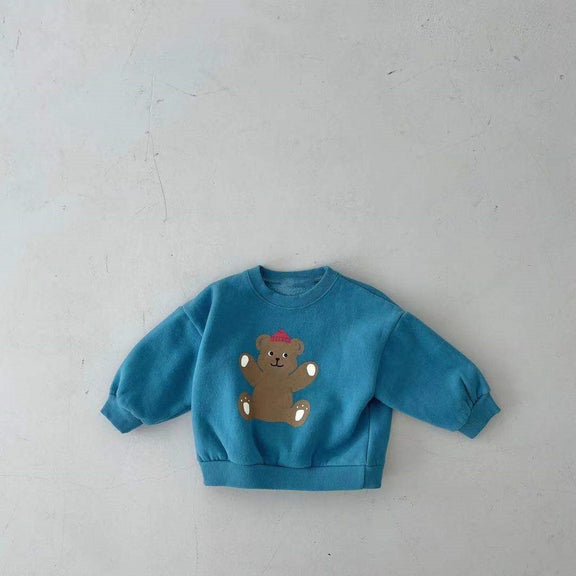 Baby  Cartoon Bear Graphic Long Sleeves Cotton Casual Hoodies, MyKids-USA®, Baby & Toddler Outerwear, MyKids-USA / Baby Cartoon Bear Graphic Long Sleeves Cotton Casual Hoodies MyKids USA
