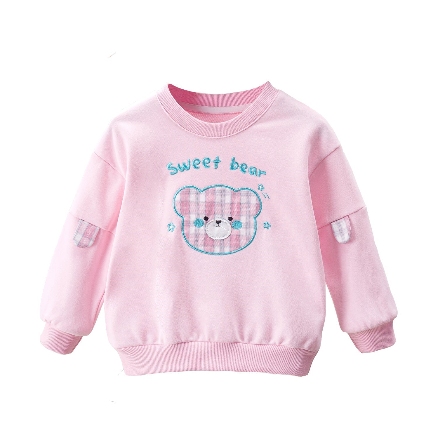 Baby Cartoon Bear Patched Graphic Kids Valentine’ Day Clothes Pullover Hoodies, MyKids-USA®, Baby & Toddler Outerwear, MyKids-USA / Baby Cartoon Bear Patched Graphic Kids Valentine’ Day Clothes Pullover Hoodies MyKids USA
