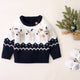 Baby Cartoon Christmas Deer Pattern Shoulder Button Design Knitted Pullover Sweater, MyKids-USA®, Baby & Toddler Outerwear, MyKids-USA - Size/Age - 73 (6-9M) - Color - Navy Blue / Baby Cartoon Christmas Deer Pattern Shoulder Button Design Knitted Pullover Sweater MyKids USA