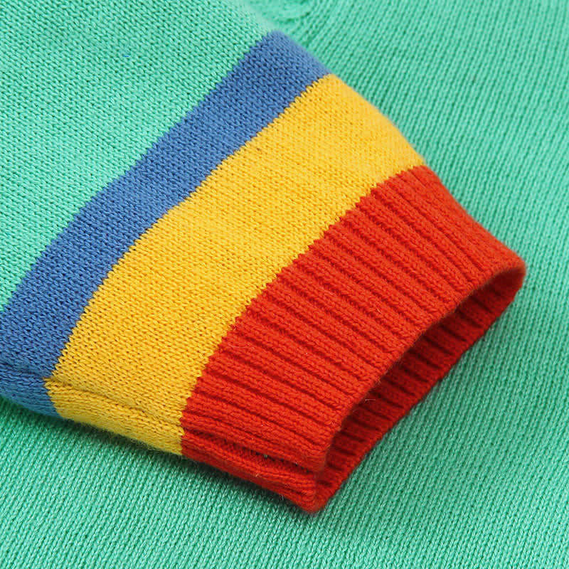 Baby Cartoon Dog Pattern Colorful Contrast Design Cardigan, MyKids-USA®, Baby & Toddler Outerwear, MyKids-USA / Baby Cartoon Dog Pattern Colorful Contrast Design Cardigan MyKids USA