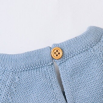 Baby Cartoon Fox Graphic Long Sleeves Triangle Knitted Romper Jumpsuit In Autumn, MyKids-USA®, Baby One-Pieces, MyKids-USA / Baby Cartoon Fox Graphic Long-Sleeve Knitted Romper – Autumn MyKids-USA