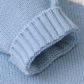 Baby Cartoon Fox Graphic Long Sleeves Triangle Knitted Romper Jumpsuit In Autumn, MyKids-USA®, Baby One-Pieces, MyKids-USA / Baby Cartoon Fox Graphic Long-Sleeve Knitted Romper – Autumn MyKids-USA