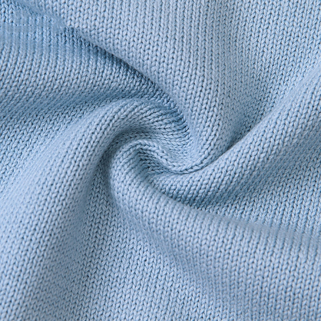 Baby Cartoon Fox Graphic Long Sleeves Triangle Knitted Romper Jumpsuit In Autumn, MyKids-USA®, Baby One-Pieces, MyKids-USA / Baby Cartoon Fox Graphic Long-Sleeve Knitted Romper – Autumn MyKids-USA