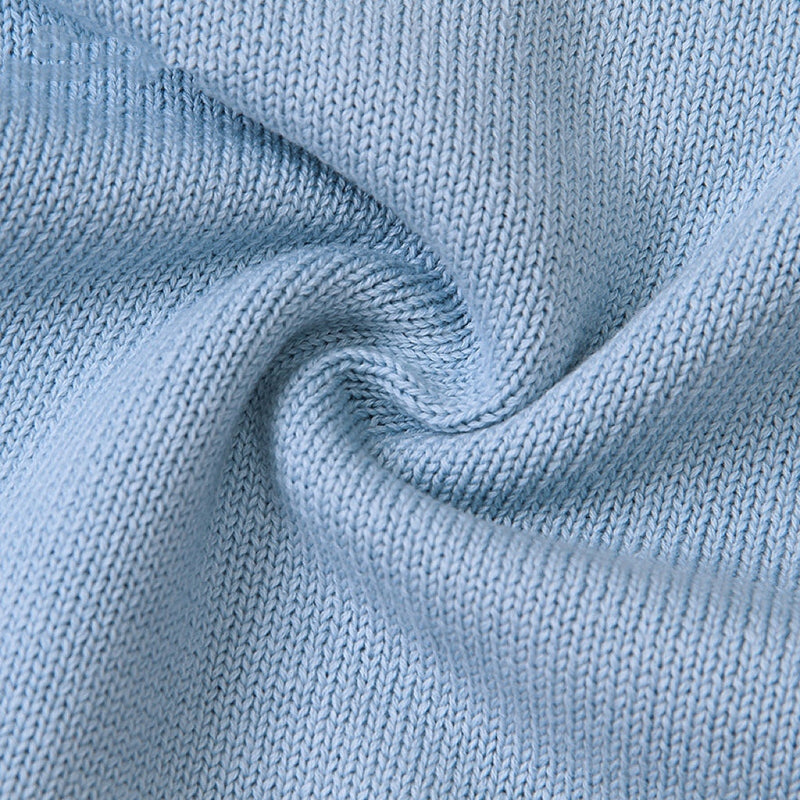 Baby Cartoon Fox Graphic Long Sleeves Triangle Knitted Romper Jumpsuit In Autumn, MyKids-USA®, Baby One-Pieces, MyKids-USA / Baby Cartoon Fox Graphic Long-Sleeve Knitted Romper – Autumn MyKids-USA