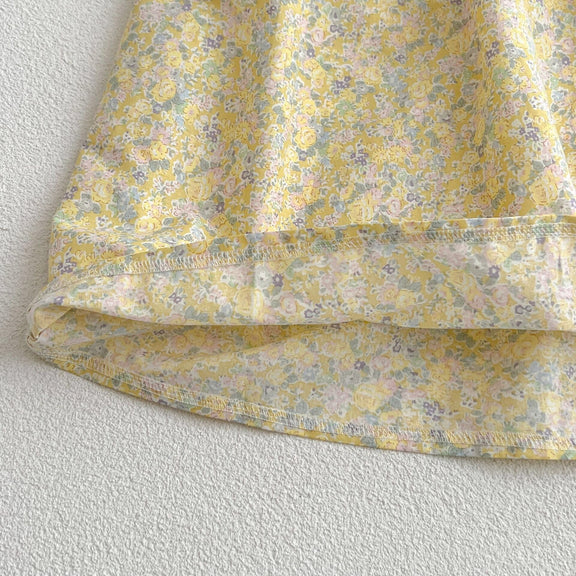 Baby Ditsy Flower Graphic Puff Sleeve Onesie and Dress MyKids-USA