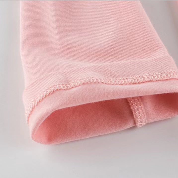 Baby Girl Cartoon Animal Graphic Solid Color Elastic Trousers MyKids-USA