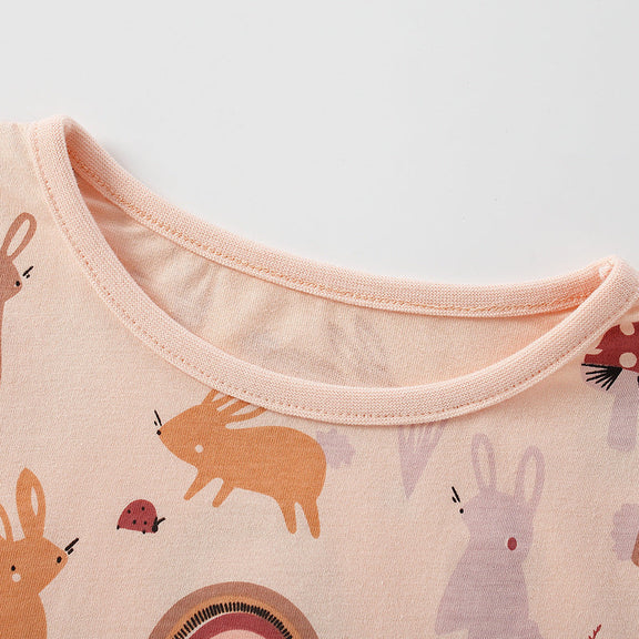 Baby Girl Cartoon Bunny Print Pattern Soft Cotton Comfortable Shirt, MyKids-USA®, Baby & Toddler Outerwear, MyKids-USA / Baby Girl Cartoon Bunny Print Pattern Soft Cotton Comfortable Shirt MyKids USA