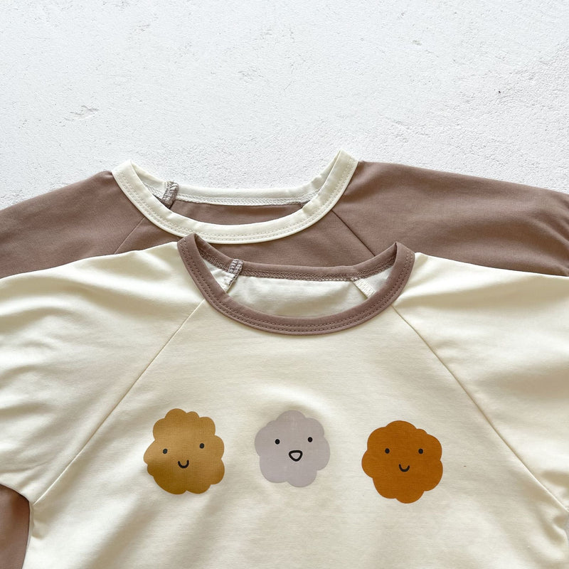 Baby Girl Cute Smile Face Print Short-Sleeved Round Collar Simpfy Onesies, MyKids-USA®, Baby & Toddler Outfits, MyKids-USA / Baby Girl Cute Smile Face Print Short-Sleeved Round Collar Simpfy Onesies MyKids USA