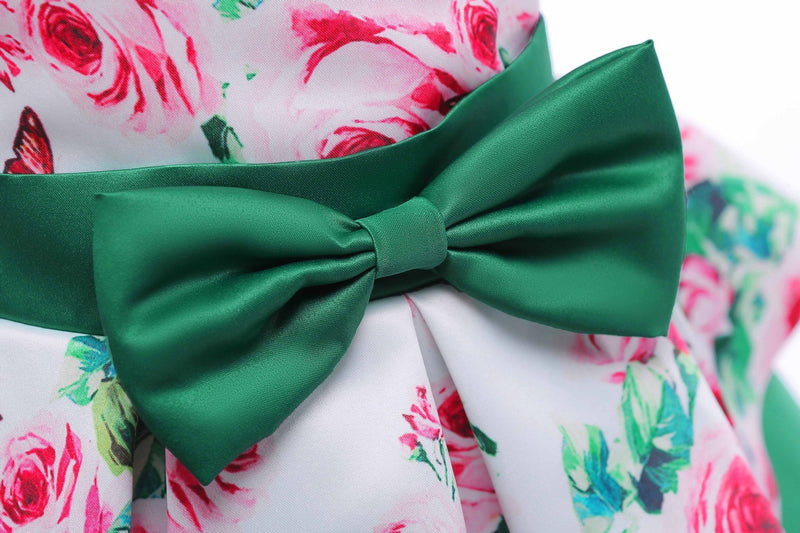 Baby Girl Floral Pattern Bow Tie Princess Tutu Dress Formal Dress, MyKids-USA®, Baby & Toddler Dresses, MyKids-USA / Baby Girl Floral Pattern Bow Tie Princess Tutu Dress Formal Dress MyKids USA