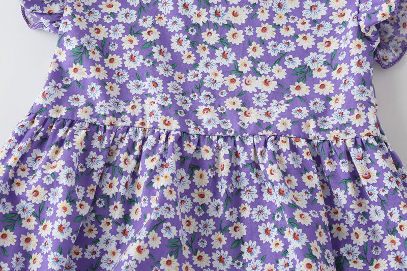 Baby Girl Floral Print Onesies With Headband In Summer Outfit Wearing, MyKids-USA®, Baby & Toddler Outfits, MyKids-USA / Baby Girl Floral Print Onesie with Headband – Summer MyKids-USA