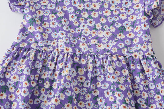 Baby Girl Floral Print Onesies With Headband In Summer Outfit Wearing, MyKids-USA®, Baby & Toddler Outfits, MyKids-USA / Baby Girl Floral Print Onesie with Headband – Summer MyKids-USA