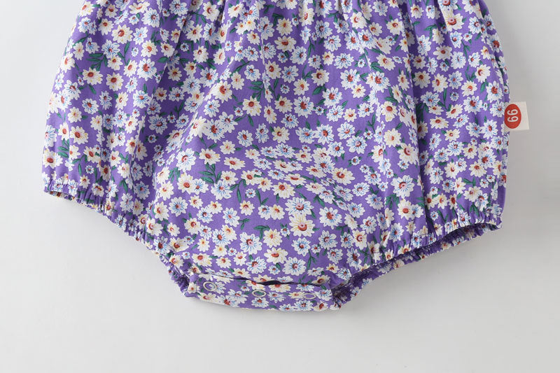 Baby Girl Floral Print Onesies With Headband In Summer Outfit Wearing, MyKids-USA®, Baby & Toddler Outfits, MyKids-USA / Baby Girl Floral Print Onesie with Headband – Summer MyKids-USA