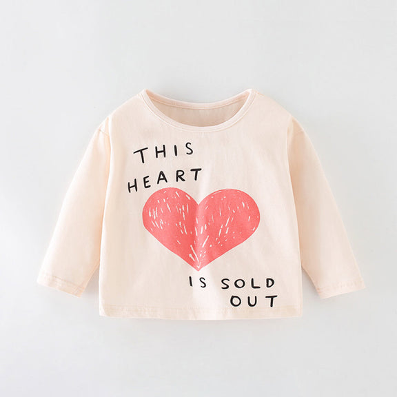 Baby Girl Heart Pattern Long Sleeve Kids Valentine Day Shirt, MyKids-USA®, Baby & Toddler Outerwear, MyKids-USA - Size/Age - 90 (12-24M) - Color - Pink / Baby Girl Heart Pattern Long Sleeve Kids Valentine Day Shirt MyKids USA 