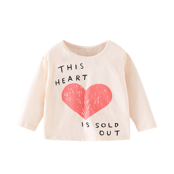 Baby Girl Heart Pattern Long Sleeve Kids Valentine Day Shirt, MyKids-USA®, Baby & Toddler Outerwear, MyKids-USA / Baby Girl Heart Pattern Long Sleeve Kids Valentine Day Shirt MyKids USA 