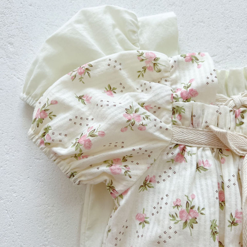 Baby Girl Lovely Bow-Tie Short-Sleeved Onesies MyKids-USA