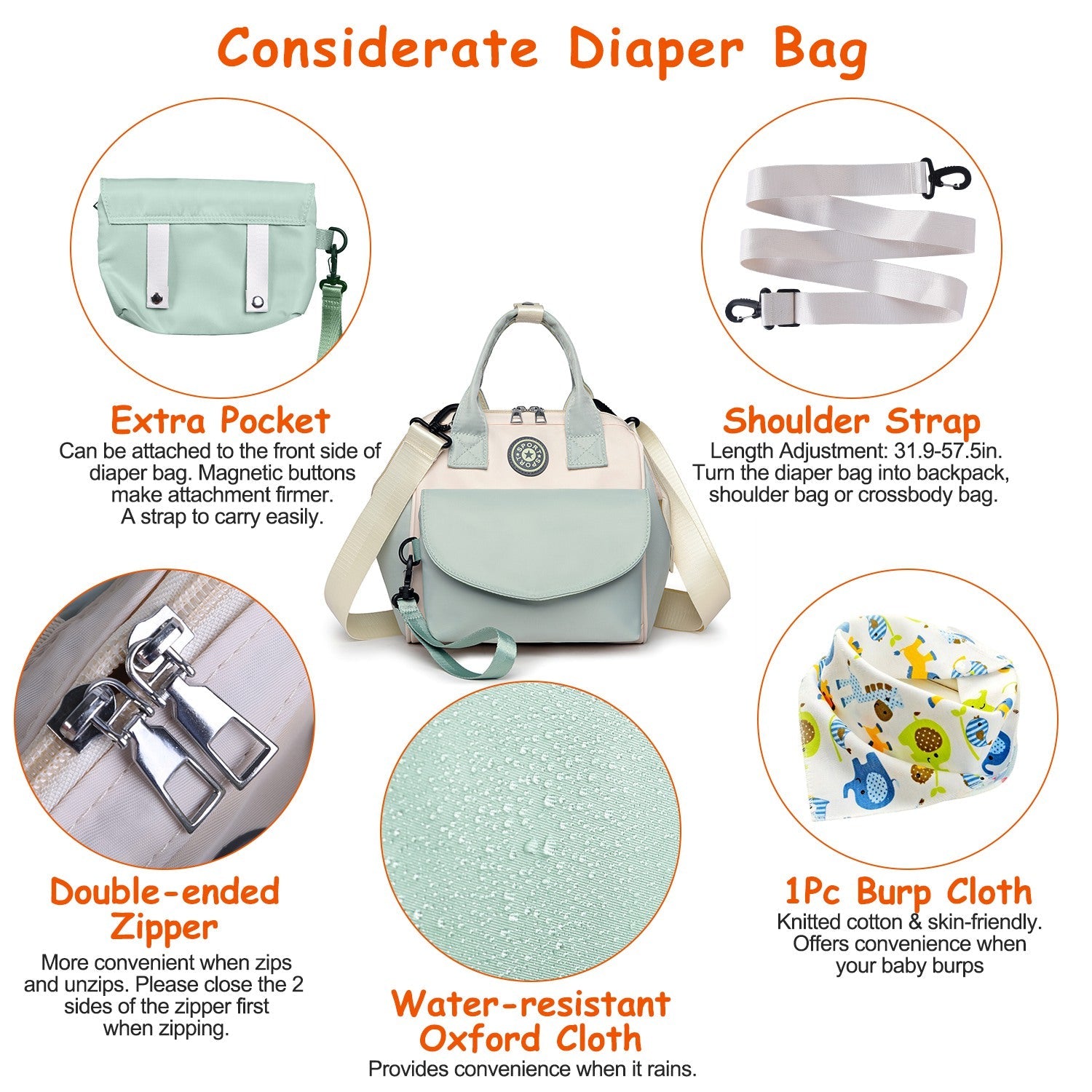 Baby Nappy Multifunctional Diaper Bag