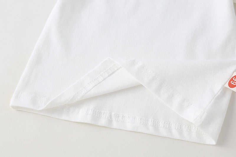 Baby Kids Puppy Print Pattern Short Sleeves With Straps Onesies In Set With Hat Of Puppy Shape, MyKids-USA®, Baby & Toddler Outerwear, MyKids-USA/ Baby Puppy Print Short Sleeve Onesie with Straps & Puppy Hat Set MyKids-USA